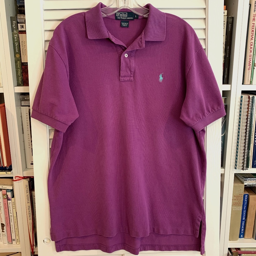 Polo  by Ralph Lauren Men's Purple Short Sleeve Polo - Size L